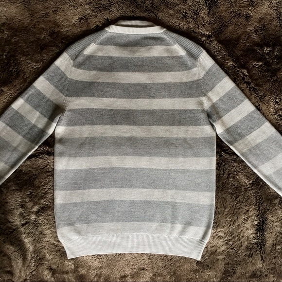 LORO PIANA Wool/Silk Striped Crewneck Sweater - Picture 4 of 7